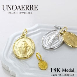 ウノアエレ 18金 ゴールド メダイ ネックレス チャーム ペンダントトップ K18 18K K18WG マリア 幸運 お守り アイテム メンズ 父の日 レディース 母の日 イタリア製 金 プレゼント ペンダントヘッド トップのみ 贈り物 成人式 誕生日 婚約 結婚記念日 ギフト 成人 卒業 入学