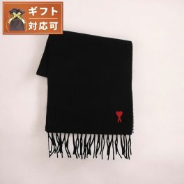 アミ パリス Ami Paris マフラー BFUSF405-334 ユニセックス アミパリ メンズ レディース ブラック マフラー