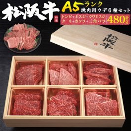 A5 松阪牛 焼肉セット 国産 牛肉 計480g（3～4人前） 特上カルビ トンビ ミスジ 腕の部位 6種セット 松阪牛 A5ランク 3～4人前 焼き肉 焼肉 食べ比べ 冷凍配送 肉 こだわり 和牛 証明書付 高級肉 霜降り 人気部位 網焼き 3人前 4人前 ゴルフ ビンゴ 景品 お祝い 贈答品 贈答用 暑中見舞い お中元 ギフト 