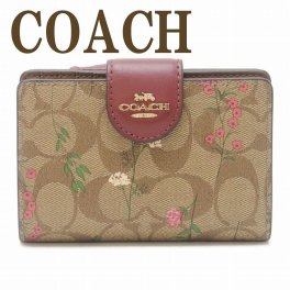 コーチ COACH 財布 レディース 二つ折り財布 花 C8730IME7V ブランド 人気