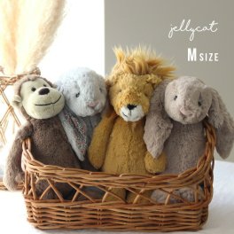 ジェリーキャット ぬいぐるみ Mサイズ[うさぎ さる Jellycat m バニー モンキー 正規品 赤ちゃん ライオン かわいい ウサギ サル 猿 ふわふわ 有名 動物 女の子 男の子 子供 可愛い 出産祝い ギフト 誕生日プレゼント クリスマス]