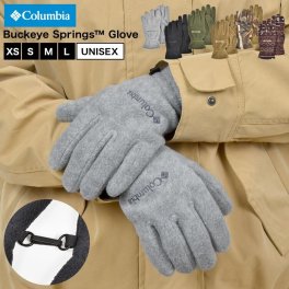 手袋 コロンビア Columbia PU3044 バックアイスプリングスグローブ レディース メンズ フリース 秋冬 グローブ 手ぶくろ 暖かい 防寒 裏起毛 紛失防止 洗える おしゃれ かわいい アウトドア ブランド 通勤 通学 自転車 旅行 XS S M L 小さいサイズ ブラック カーキ ブラウン