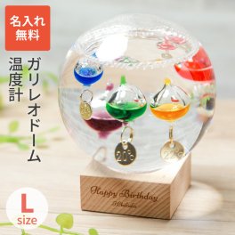 名入れ ガリレオ温度計 ドームL 332-210 癒し インテリア ストームグラス ガラスフロート温度計 ドーム L サイズ ガリレオ 温度計 ガラス 浮き球 おしゃれ 北欧 サイエンス 科学 Fun Science ラッピング メッセージカード ギフト 誕生日 記念日 贈答品 プレゼント ギフト 父の日 2026 プレゼント