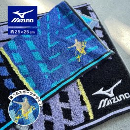 【名入れ 刺繍】2026 Mizuno ミズノ プチタオル 25×25cm《シルエット》(名入れタオル 卒団 卒団記念品 部活 クラブ チームクラブ ギフト プレゼント 誕生日 ハンドタオル ミニタオル スポーツタオル 体育祭 学校祭 運動会 記念品 ブランドタオル) 93