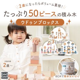 積み木 つみき 積木 赤ちゃん 木のおもちゃ 1歳半 2歳 誕生日  ウドゥンブロックス 50ピース エデュテ