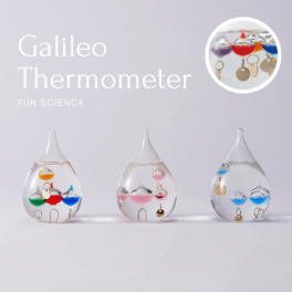 ガラスフロート温度計 しずく Fun Science インテリア温度計