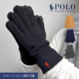 手袋 POLO RALPH LAUREN ポロ ラルフローレン 手袋 レディース メンズ スマホ対応 おしゃれ ウール ポニー 刺繍 スマートフォン対応 グローブ グレー ネイビー ブラック キャメル クリスマス プレゼント ギフト ブランド シンプル 自転車 防寒 通勤 通学 無地 ワンポイント