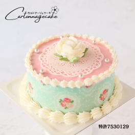 カルトナージュケーキ　ピンク(チーズケーキ味）直径12㎝