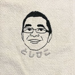 似顔絵刺繍タオル（名前入り 今治マフラータオル スポーツ 部活 クラブ チーム 卒業記念 退職記念 卒団記念 記念品 オリジナル 応援 サークル)  タオル