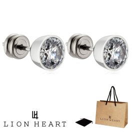 正規品 送料無料 ライオンハート LION HEART 2点セット 両耳用 スタッズ ピアス LHMP002 LHMP002NS ステンレス 316L サージカルステンレス キュービックジルコニア メンズ レディース ユニセックス シルバー 男性 女性 ギフト プレゼント おすすめ 誕生日 クリスマス バレンタイン お祝い