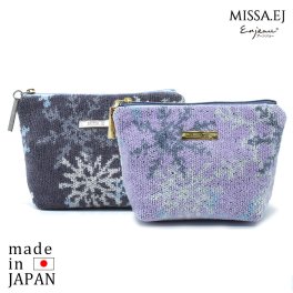 日本製 MISSA.EJ(ミッサイージェー) 三角ポーチ ミニポーチ シェニール織 送料無料 Enjeau ギフトラッピング対応可