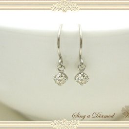 即日発送【グレードup即日発送不可】【決算大特価】pt900 K18YG/PG【0.16ct】一粒ダイヤモンドフックピアス 揺れるダイヤモンド [I1～SI-2] シャンパンカラーダイヤモンド 揺れるダイヤモンド 一粒石 ダイア 母の日 スキン プレゼント 記念日 可愛い 記念日【送料無料】　　 LP-0366