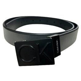 カルバンクライン Calvin Klein(CK) ベルト リバーシブル 細め ロゴ レザー ビジネス カジュアル LOGO PLAQUE REVERSIBE 11CK020027 042 メンズ グレー+ブラック