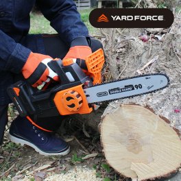 YARD FORCE ヤードフォース ブラシレスチェーンソー プロ LS C30-JP[電動 チェーンソー 充電式 オレゴン 刃 電動チェーンソー 軽量 コードレス バッテリー 充電式チェーンソー 24V 家庭用 庭木 木 枝 丸太 切断 解体 剪定 庭 庭仕事 屋外] 即納
