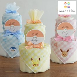 【おむつケーキ】モンポケ るんるんタオルおむつケーキ | 出産祝い おむつケーキ モンポケ monpoke ポケモン ポケットモンスター ピカチュウ ポッチャマ イーブイ ベビーギフト 赤ちゃん ギフト 男の子 女の子 タオルおむつケーキ ダイパーケーキ おしゃれ かわいい