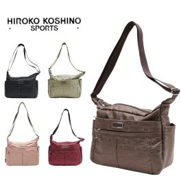 【レターパック発送/時間指定不可】HIROKO KOSHINO SPORTS ヒロココシノ ショルダーバッグ 斜め掛けバッグ 肩掛け カバン 横型 Lサイズ ショルダー レディース HLD04 お出かけ サブバッグ 旅行 軽量 カジュアル ギフト プレゼント 母の日