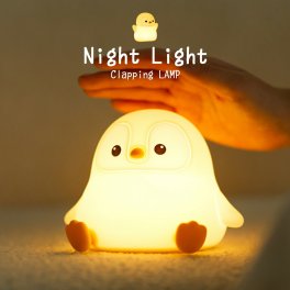 ナイトライト かわいい USB 充電式 ペンギン シリコン 授乳ライト 子供部屋 調光 LED 間接照明 子ども 常夜灯 タイマー コードレス テーブルランプ デスクライト