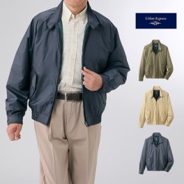 URBAN EXPRESS アーバンエクスプレス 撥水加工スイングトップブルゾン 92102[メンズ ブルゾン アウター シンプル コーデ おしゃれ ブランド 春 春先 春秋 秋 冬 冬場 襟付き 撥水 撥水加工 羽織 ジャケット カーキ ベージュ ネイビー 紺色]