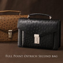 オーストリッチ メンズ バッグ ダイヤルキー付き ビジネス セカンド セカンドバッグ 鍵付き ハンドル じゃばら 大きく開閉 男性 仕事 人気 誕生日 父 プレゼント ギフト 父 ギフト 父の日 (9136r) クリスマス バレンタイン 母の日 女性 定年退職 バレンタイン 成人祝い