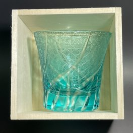 ギフト 名入れ 切子グラス アクア 切子細工 木箱入り  ギフト 誕生プレゼント 卒団記念品 先生への記念品
