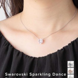 スワロフスキー swarovski ネックレス Swarovski Sparkling Dance アクセサリー スパークリング ダンス ラウンド ネックレス ラウンドカット