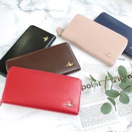 ヴィヴィアン ウエストウッド 財布 レディース 長財布 ラウンドファスナー 小銭入れ 牛革 本革 ビビアン ブランド プレゼント Vivienne Westwood ヴィンテージ WATERORB 3118M12 喜ばれるギフト