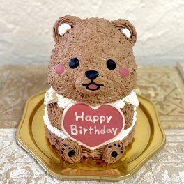 にっこりくまさんの立体ケーキ 誕生日 ケーキ かわいい 人気 女の子 クマ 女性 子供 こども 動物 センイルケーキ 人気 プレゼント