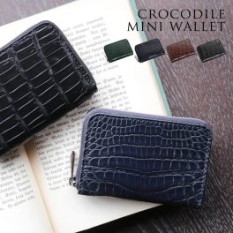 ミニ財布 メンズ 本革 クロコダイル マット加工 小さい財布 コンパクト 財布 ミニウォレット 小銭入れ ミニ 財布 レザー わに革 鰐皮 小さい 財布 (06001591-mens-1r) ギフト プレゼント 【ネコポスで送料無料】 クリスマス バレンタイン 父の日 春財布 定年退職 バレンタイン 成人祝い