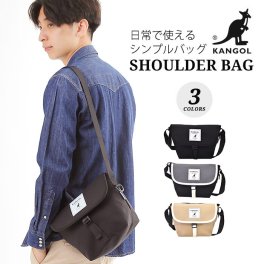 KANGOL カンゴール ショルダーバッグ ユニセックス 男女兼用 メンズ レディース シンプル スポーティー アウトドア 小さめ 大人 お洒落 シンプル ブランド カンガルー ワンンポイント ロゴ トレンド 人気 新作 ポリエステル ブラック グレー ベージュ KGSA-BG00205