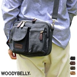【多収納！】WOODYBELLY ショルダーバッグ【送料無料】メンズ 帆布 父の日 プレゼント キャンバス 小さめ 小さい 斜め掛け 斜めかけバッグ 多収納 軽量 軽い 男性 女性 誕生日 祖父 肩掛けバッグ 帆布バッグ 旅行用カバン トラベルバッグ 海外旅行 使いやすい 鞄 30代 40代 50代 60代 70代 ギフト 贈り物 父親 彼氏 彼女 記念日