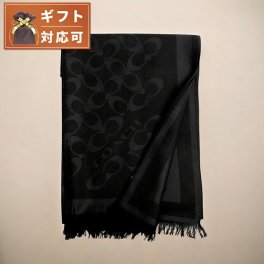 コーチ COACH マフラー ストール CO100562-001 レディース メンズ ブラック マフラー