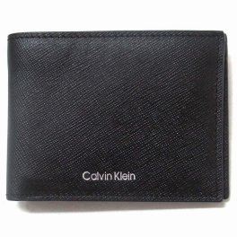 Calvin Klein カルバンクライン アウトレット サイフ 財布 IDホルダー メンズ ショートウォレット 名刺入れ ギフトボックス 二つ折り財布 4D1014G 001