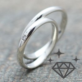 結婚指輪 マリッジリング【名入れ刻印無料】【サイズ交換無料】【10大特典あり】ペアリング カップル 2個セット 彼女 彼氏 夫婦 パートナー 記念日 誕生日 クリスマス サプライズ ギフト プラチナ100(10%) ダイヤモンド dia0.015ct 日本製 格安 最安値 jurer PT8019P