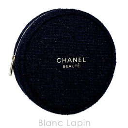 【ノベルティ】 シャネル CHANEL ラウンドコスメポーチ スノーフレーク #ネイビー