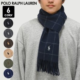 ポロ ラルフローレン マフラー メンズ レディース リバーシブル ウインドウペイン柄 全6色 男女兼用 PC0743 POLO RALPH LAUREN プレゼント 無地ギフトBOX選べます 送別会 誕生日 お中元 結婚祝い 結婚式 彼氏 息子 夫 男性 彼女 妻 女性 マフラー 高級 父の日 母の日 クリスマスプレゼント マフラー クリスマスプレゼント ファッション小物