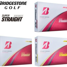 BRIDGESTONE GOLF BS ブリヂストンゴルフ SUPER STRAIGH スーパーストレート ボール 2025年モデル 1ダース/2ダース/3ダース/5ダース ホワイト パールホワイト イエロー