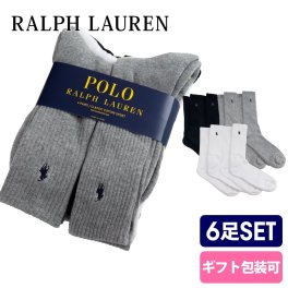 ポロ ラルフローレン 靴下 メンズ POLO RALPH LAUREN メンズ 靴下 ソックス 6足セット 10-13 (日本サイズ25～30cm相当) 821005PK3 100130 GHAST 誕生日プレゼント 通販 