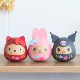 サンリオ 木製だるま （ハローキティ マイメロディ クロミ）  | 誕生日プレゼント 雑貨 小物 おとな 大人 おとな女子 プチギフト 木製雑貨   女性   インテリア かわいい ギフト 大人かわいい キャラクター NICHIGAN ニチガン