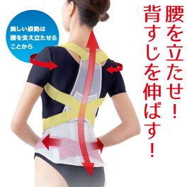 【日本製】 お医者さんの腰から正す姿勢ベルト 【背筋 背中 姿勢 腰 サポーター サポート 背筋矯正 姿勢矯正 グッズ　アイテム 猫背 矯正 グレー 通気 猫背矯正ベルト 男性 女性 実用的 健康 グッズ 大人 雑貨】