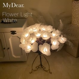 フラワーライトブーケ 白 プレゼント専用 結婚祝い MyDear. 花束 造花 フラワーブーケ ブライダル インテリア 光る おしゃれ 枯れない ライト 誕生日 ギフト プレゼント 花嫁 母の日 結婚祝い 出産祝い 彼女 贈り物 送別 ホワイトデー 引越し お祝い 開店祝い コンセント フラワー 