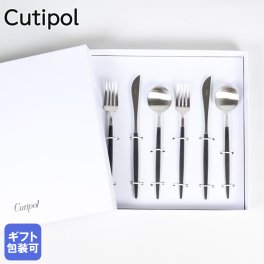 クチポール Cutipol GOA ゴア ブラック デザートナイフ デザートフォーク デザートスプーン 6点セット ギフト 贈り物 純正ギフトBOX付 カトラリーセット 送別会 引っ越し祝い 誕生日 お中元 結婚祝い 結婚式 プレゼント 息子 娘 ハンドメイド カトラリー 洋食器【スペシャルラッピング660円(別売り)】 高級 父の日 母の日 即日発送 成人祝い ホワイトデー