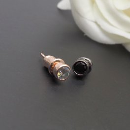 ピアス メンズ レディース ペア 男 女 一粒石 ペアピアス close to me SP13-005BKPG 片耳ペア シルバー925 カップル お揃い 上品 誕生日 記念日 恋人 シンプル ペアアクセサリー ギフト プレゼント 【送料無料】 ペア ピアス カップル