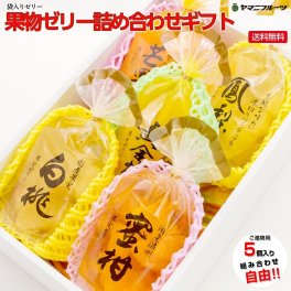 ☆ご進物用 果物ゼリー詰め合わせギフト 5つ入り☆【送料無料/熨斗対応】