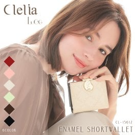 ミニ財布 折り財布 レディース がま口 個性的 オシャレ エナメル 極小財布 CL-15612 女性用  Clelia クレリア ルーチェ カラフル バイカラー ショートウォレット フェイクレザー 高級感 コンパクト ブランド クリスマス ギフト プレゼント 母の日 クリスマス クリスマスプレゼント
