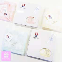 【専用ギフトボックス入り】★今治タオルブランドハンカチ★ポア★イニシャル刺しゅう入れ★ [お礼・お返し・お祝い・誕生日・母の日・記念日・送別・挨拶・プレゼント・プチギフト・今治タオル]