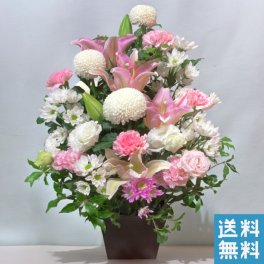 お供え お悔やみ 高さ ボリューム満点 お盆 お花 花 仏花 法事 仏事 命日 初盆 ギフト アレンジ 花束 日付指定  立札 カード　スタンダード　フラワーギフト