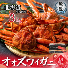 【北海道産】オオズワイガニ 3kg（7～9杯、ボイル済み） 純国産 国産 オオズワイガニ ズワイガニ 蟹 かに カニ 北海道 産地直送