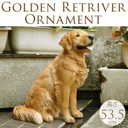 犬 置物 本物そっくり ゴールデンレトリバー ちょーだい ガーデン雑貨オブジェ マスコット/かわいい/大きい/リアル/玄関 屋内 屋外 庭/ドッグ 大型犬/オーナメント/ゴールデンレトリーバー/犬の置物/