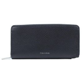 カルバンクライン 　Calvin Klein　ラウンドファスナー長財布　LV04D1242G　ブラック　カウフルグレインレザー　FOIL EMBOSS LONG ZIP AROUND　フォイル エンボス ロング ジップ アラウンド 　Europeライン