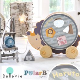 【出産祝い 誕生日】《知育玩具》ポーラービー（PolarB）名前入りソーティングプルトイ・はりねずみ【メッセージカード無料】誕生日,クリスマス,プレゼント 